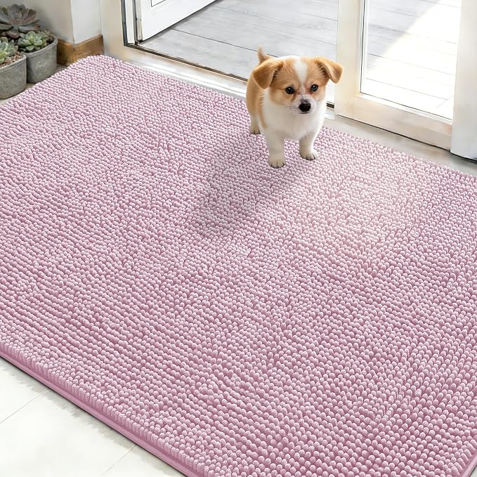 OLANLY Dog Door Mat for Muddy Paws 50x30, Absorbs Moisture and Dirt, Absorbent