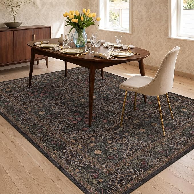 Dark Brown 6x8 Dining Room Rugs