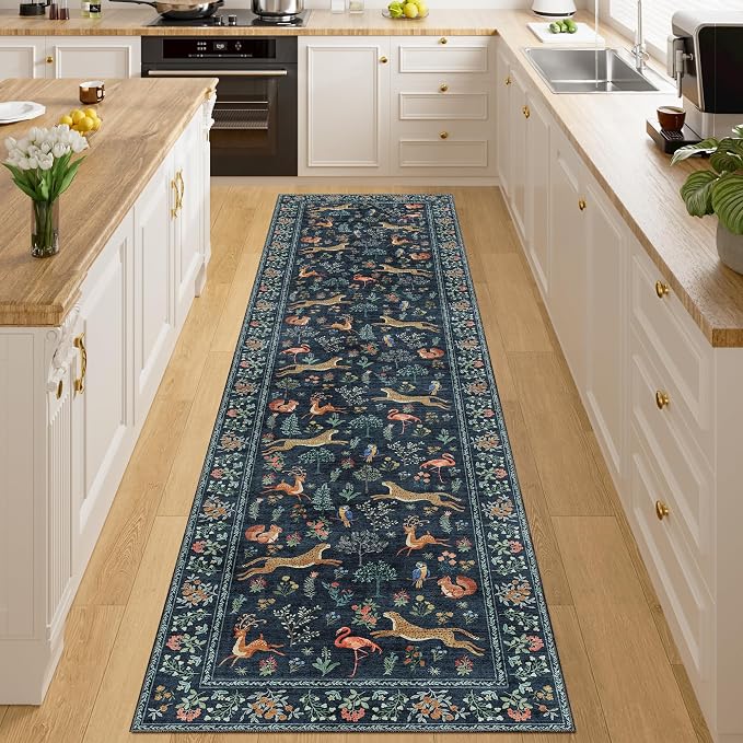 DUKINO Runner Rug, 2x8 Washable Kitchen Rugs