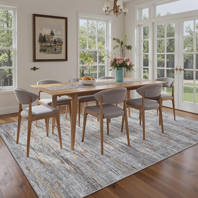 6x9 Area Rugs for Living Room, Non-Slip Modern Abstract Soft Large Washable Rug