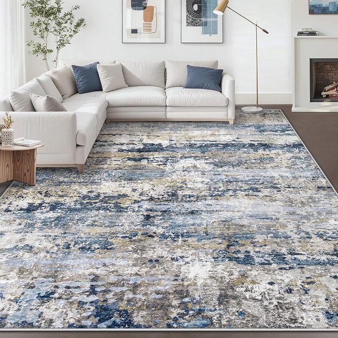 pmtsns Area Rugs 8x10 for Living Room: Washable Rug Modern Abstract Neutral