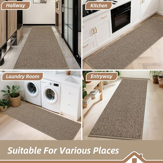 BEQHAUSE Hallway Runner Rugs 2x6, Hallway Rug Non-Slip Washable, Runner Rug