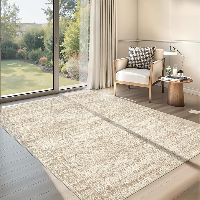 Area Rugs 4x6 for Living Room, Non-Slip Backing Small Kids Rugs for Bedroom
