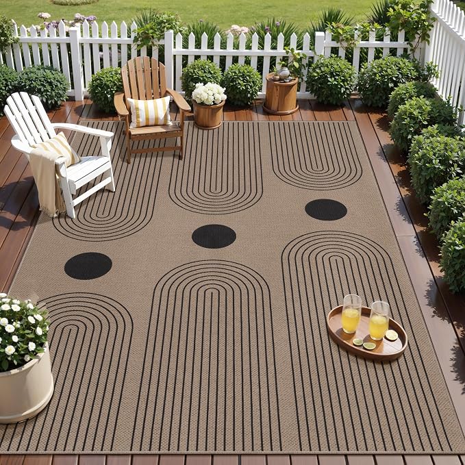 Tangsoo Modern Easy Jute Rug 5x7 Large Washable Area Rugs
