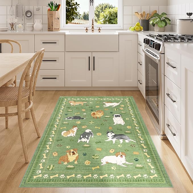 DUKINO 3x5 Area Rug, Lightweight Washable Entryway Rug