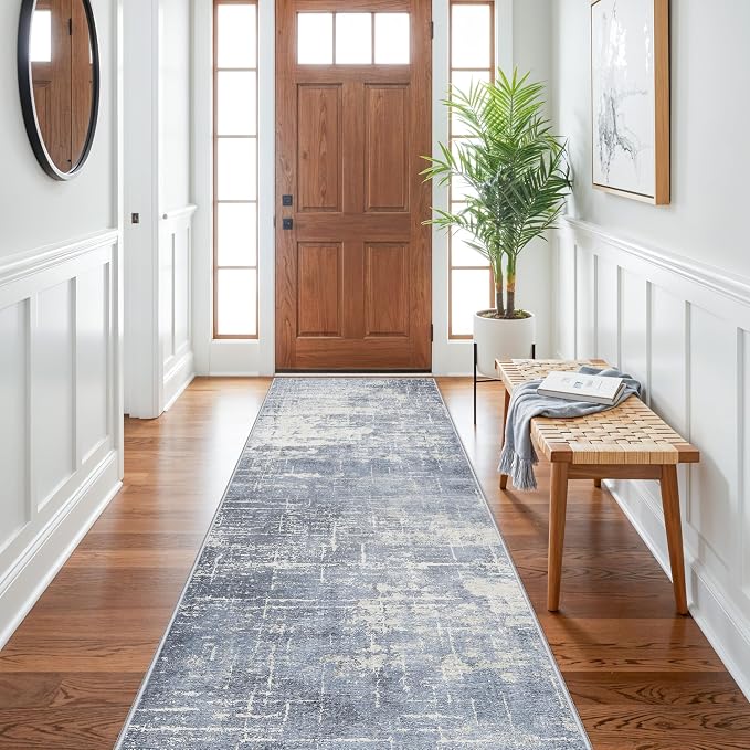Abstract 3x10 Kitchen Rug Runners: Washable 10ft Hardwood Floor Mat Bathroom