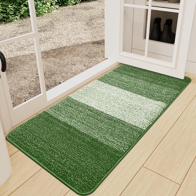 Kitinjoy Indoor Outdoor Door Mat, 71x24 Non-Slip Absorbent Dirt Trapper