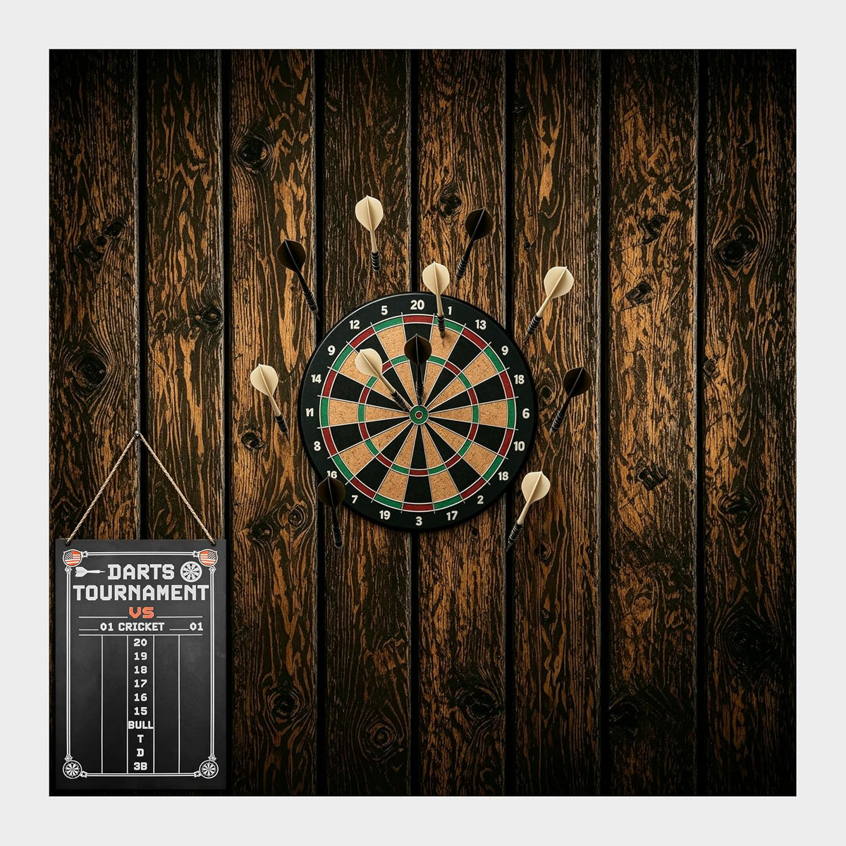 Felt Dart Board Wall Protector Foldable Cork Alternative Backing Board, 35.4x35.4 Inch Square with 0.6ickness & Adhesive Pads Darts Scoreboard, for Home, Basement & Garage