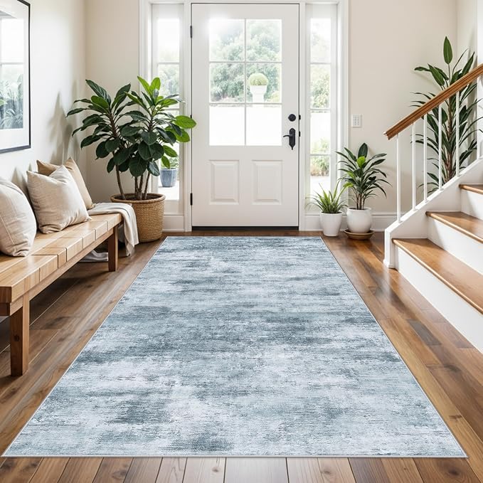 4x8 Washable Area Rug – Non-Slip Rubber Backed Indoor Rug