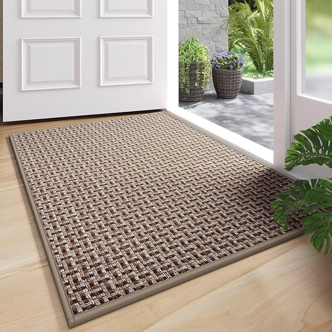 YDKGL Door Mat 24"x35", Dirt Resistant and Absorbent, Non-Slip Rubber Backing