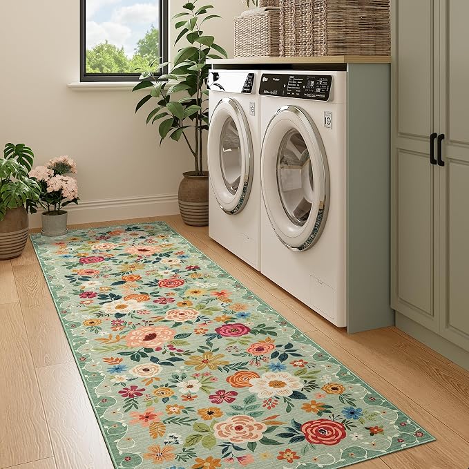 DUKINO Runner Rug, 2x7 Boho Kitchen Rug