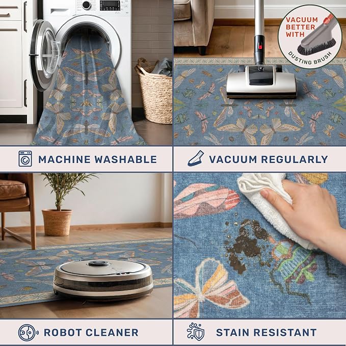 Hazo Haus Boho Non Slip Kitchen Rug Runner