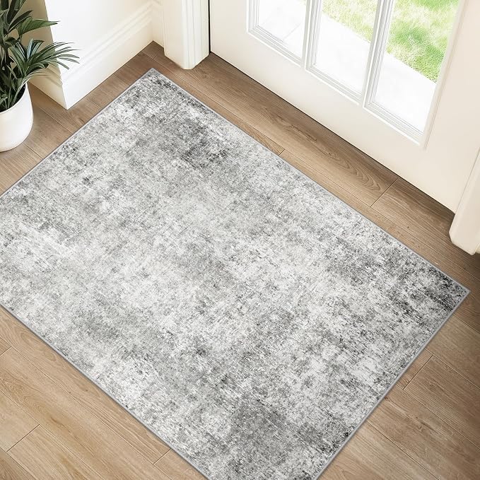 RELEANY Washable Area Rugs 2'x3' Non-Slip Modern Abstract Soft