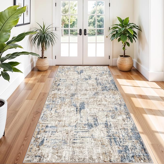 4x8 Washable Area Rug – Non-Slip Rubber Backed Indoor Rug