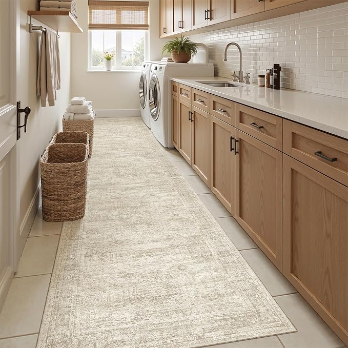 Soalmost Runner Rug 2'6" x 12' Washable Non-Slip Runner Rugs
