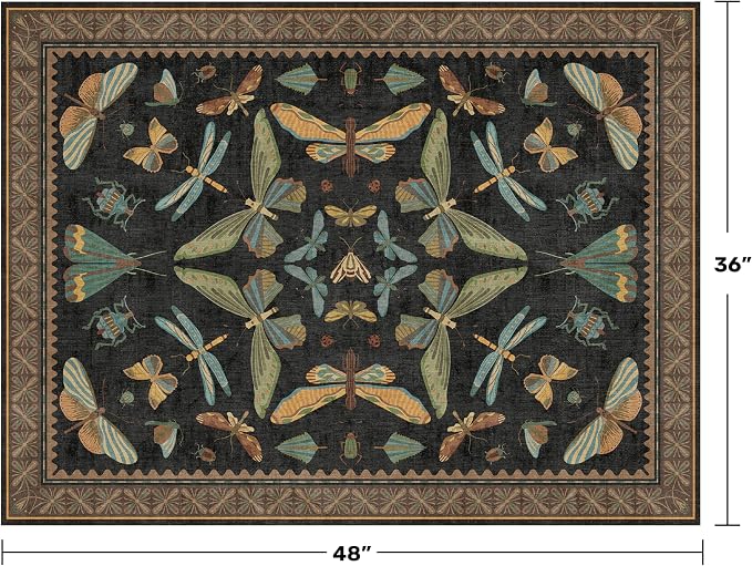 Hazo Haus Black Front Door Mat Indoor Entrance Non Slip Washable