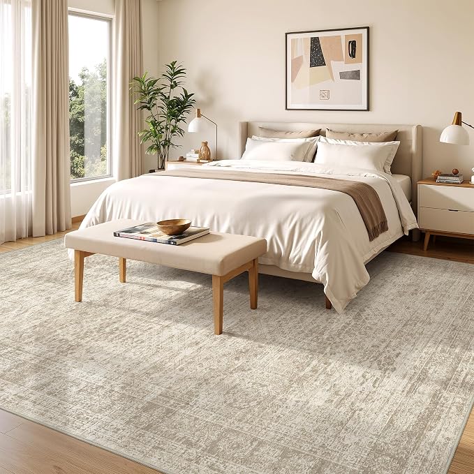 8x10 Area Rugs for Living Room, Non-Slip Backing Large Washable Rug for Nursery