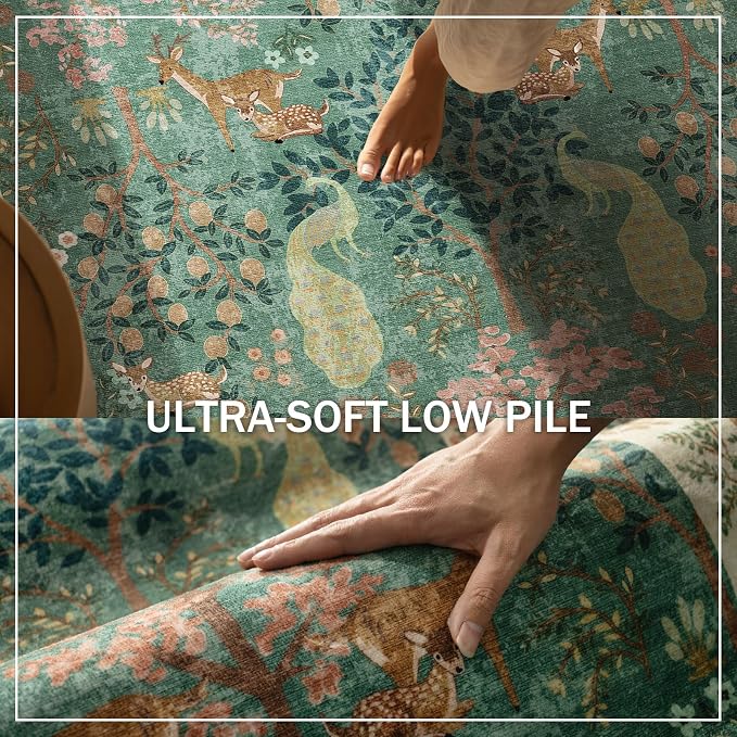 Runner Rug Washable Kitchen Runner: 2'6"x8' Hallway Runner Stain Resistant Non