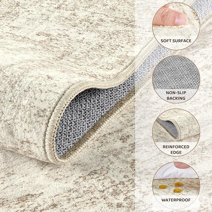 UERMEI 10x14 Washable Area Rug