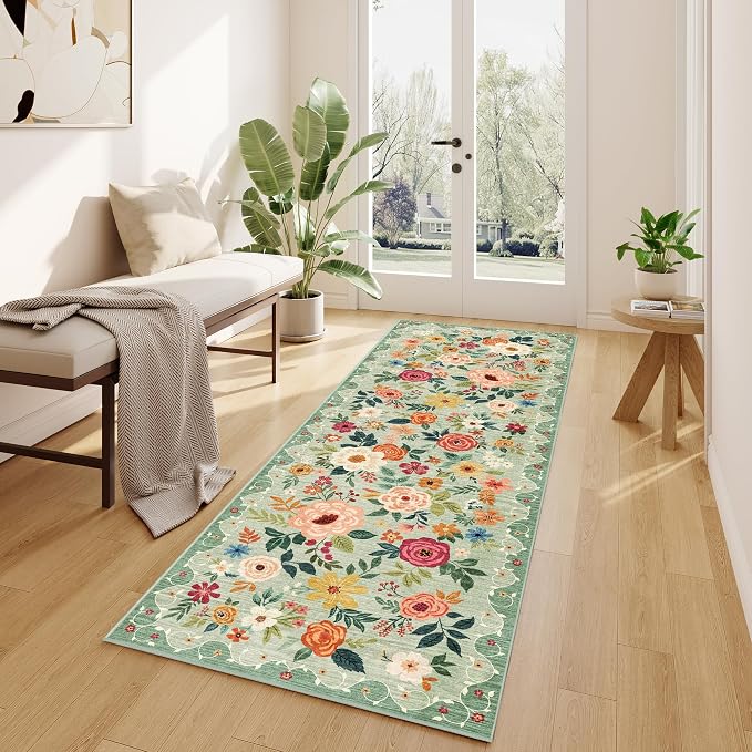 DUKINO 2x6 Kitchen Runner Rug for Hallway, Washable Runner Rug