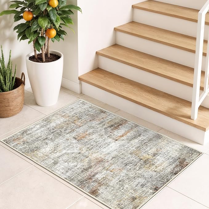 2x3 Washable Rug Runner for Bathroom, Soft Entryway Rug for Laundry Room