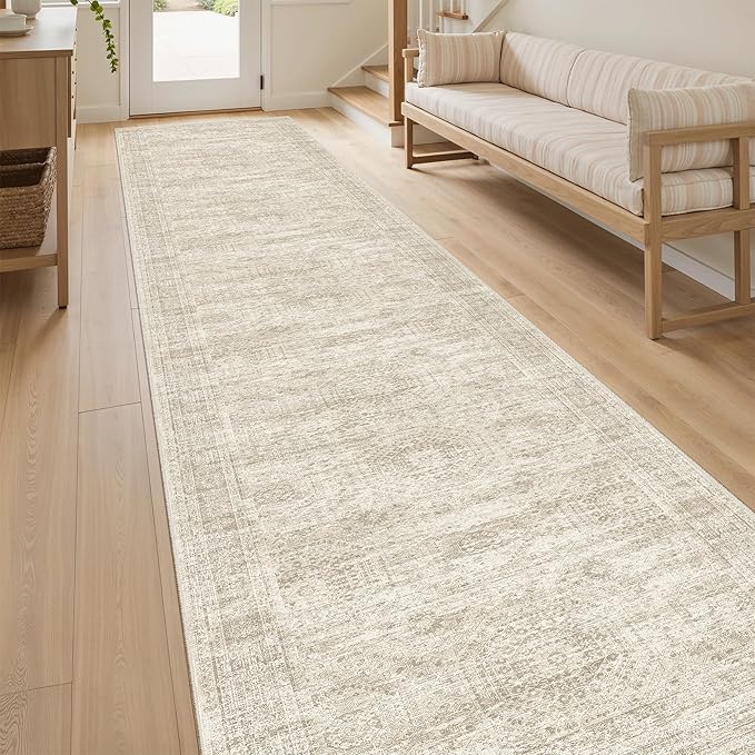 Soalmost Runner Rug 2'6" x 12' Washable Non-Slip Runner Rugs