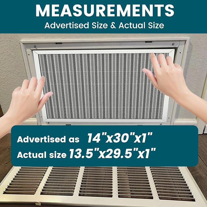 14x30x1 Air Filter-MERV 8, Washable & Reusable Electrostatic Air Filter