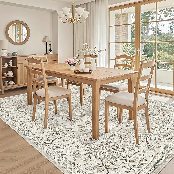 Madane 5x7 Area Rugs for Living Room, Stain Resistant Washable Rug, Non-Slip