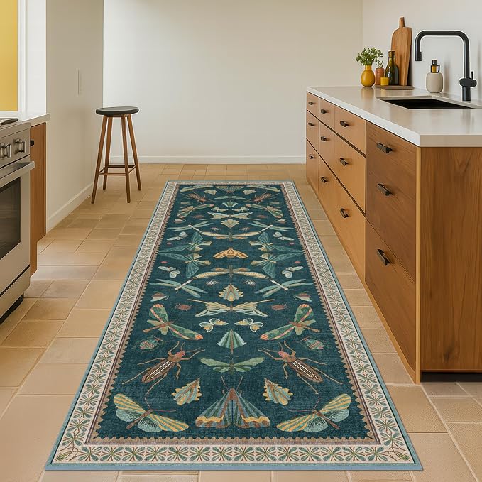 Hazo Haus Vintage Green Runner Rug