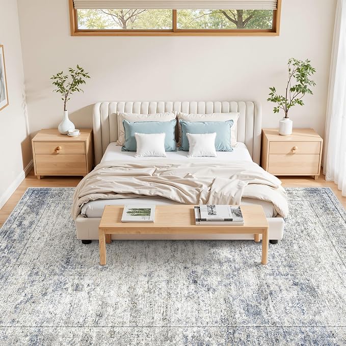 8x10 Area Rugs for Living Room, Non-Slip Backing Large Washable Rug for Nursery