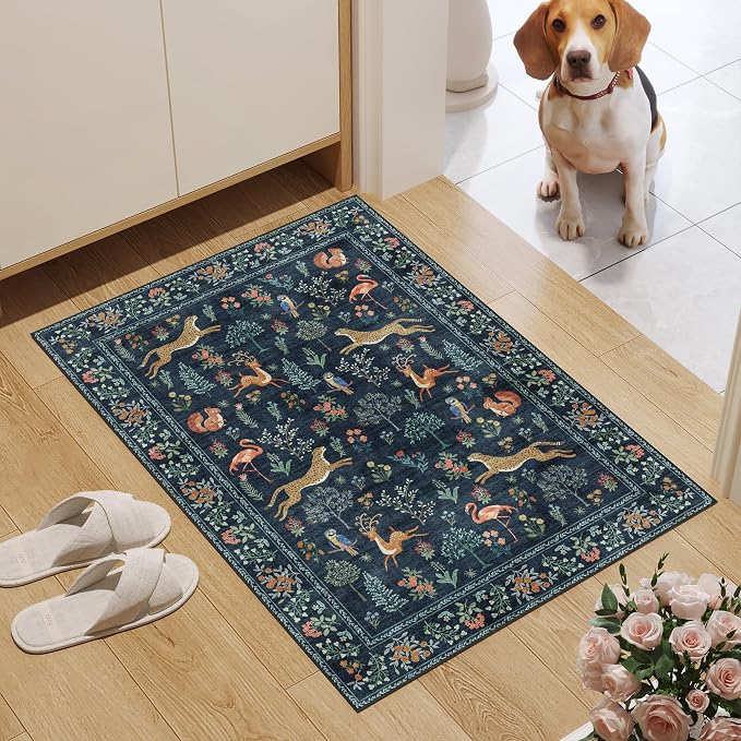 DUKINO 2x3 Rug, Washable Animal Rugs