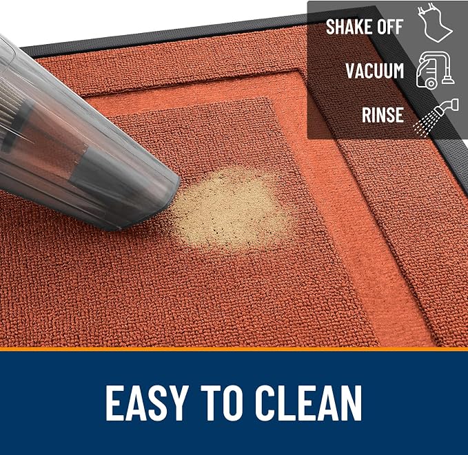 OLANLY Front Door Mat Indoor Outdoor Entrance, Waterproof All-Season,