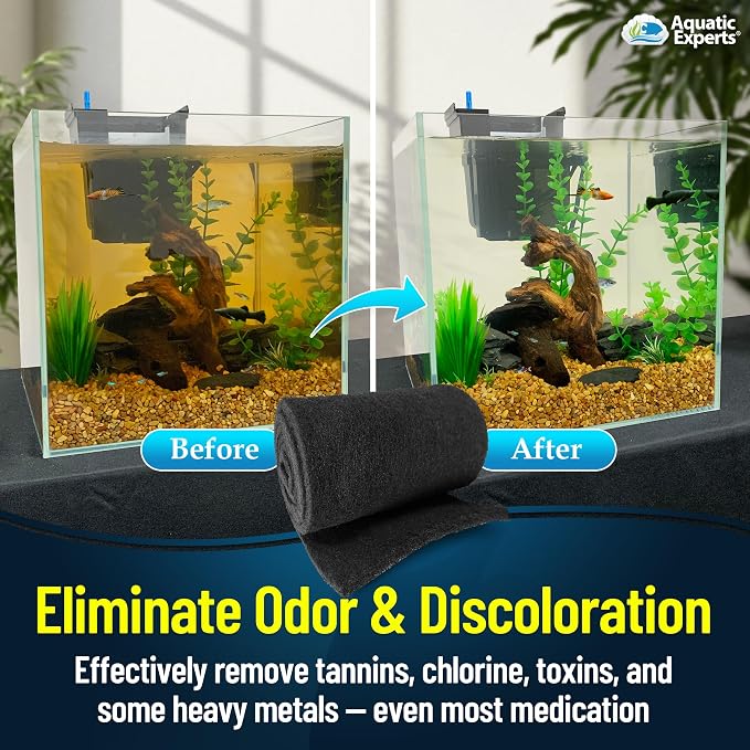 Aquarium Carbon Pad – Cut‑to‑Fit Carbon Infused Filter Pad Media