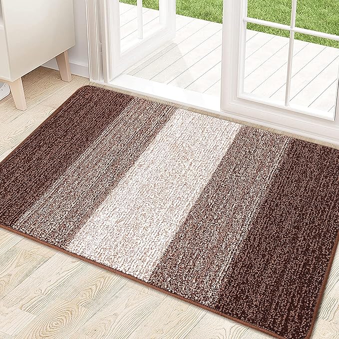 Kitinjoy Indoor Outdoor Door Mat, 32x20 Non-Slip Absorbent Dirt Trapper