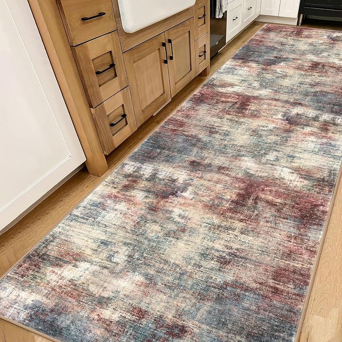 IOHOUZE Abstract Runner Rug 3x14 Ft Washable Runners