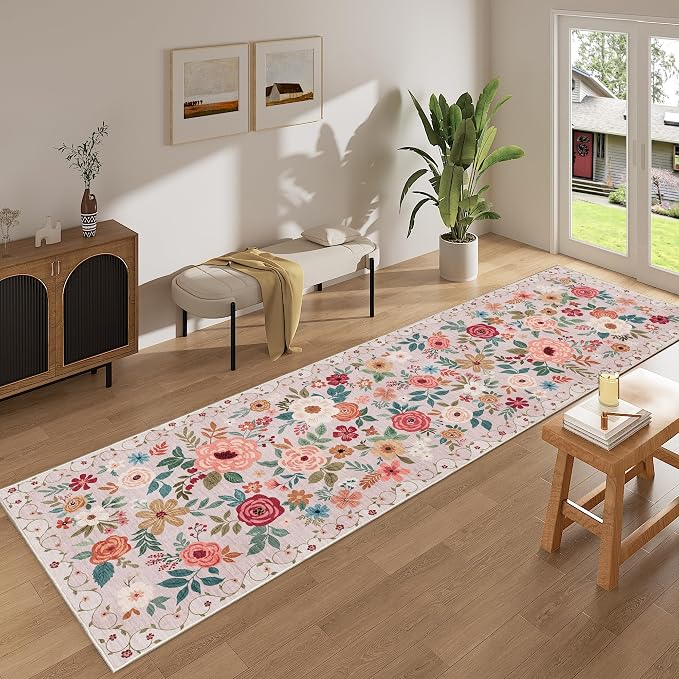 DUKINO 2x10 Runner Rug for Hallway, Washable Kitchen Runner Rug