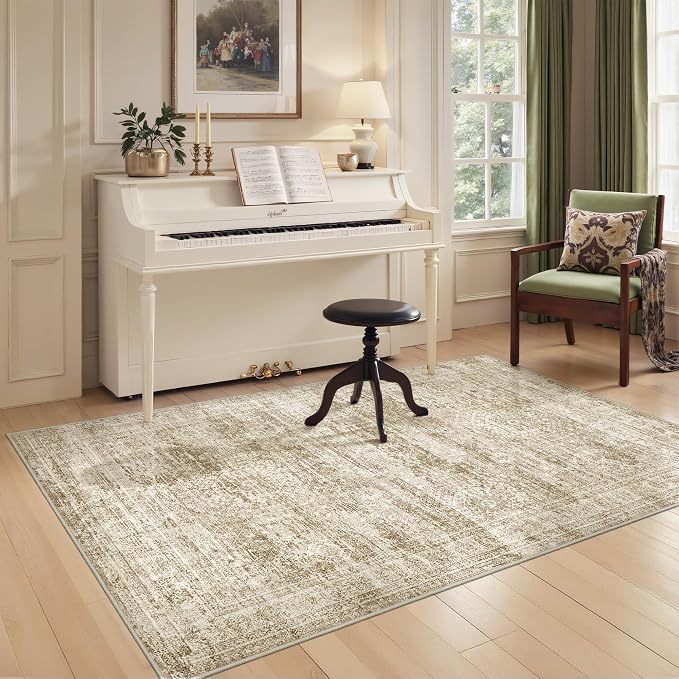 Area Rugs 4x6 for Living Room, Non-Slip Backing Small Kids Rugs for Bedroom