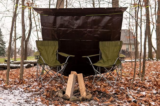 WHITEDUCK Super Heavy Duty Poly Tarp Cover 16 Mil & 10 Mil with Grommets and Reinforced Edges (Brown, White & Silver Black) (Brown- 16 Mil, 30' x 40')