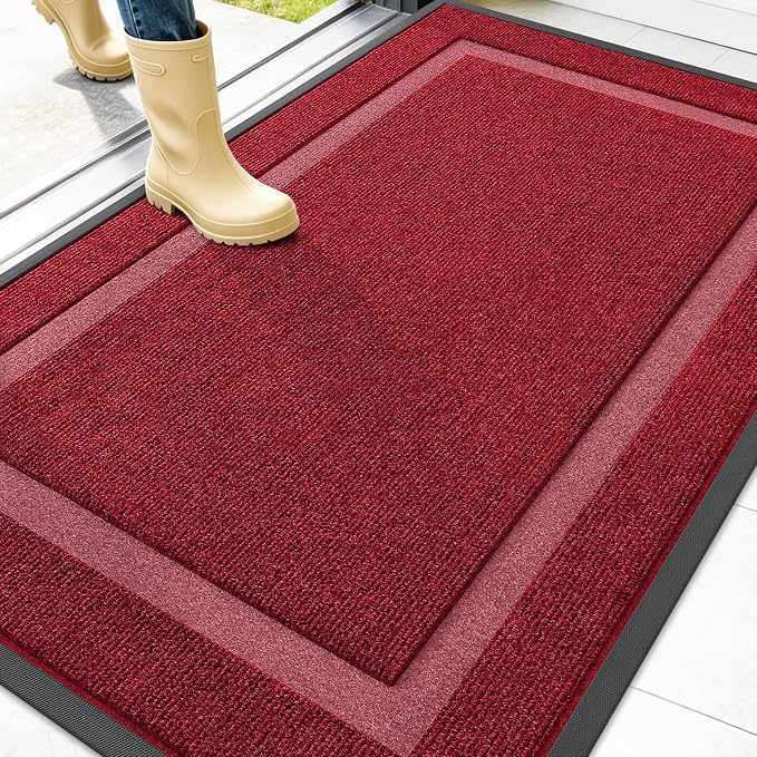 OLANLY Front Door Mat Indoor Outdoor Entrance, Waterproof All-Season,