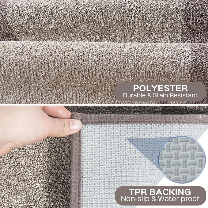 Machine Washable Kitchen Rug 24" x 96", Non Slip Kitchen Mat