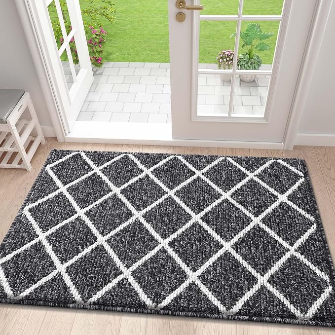 Finchitty Indoor Door Mat, Dirt Resistant and Absorbent, Low-Profile, Washable