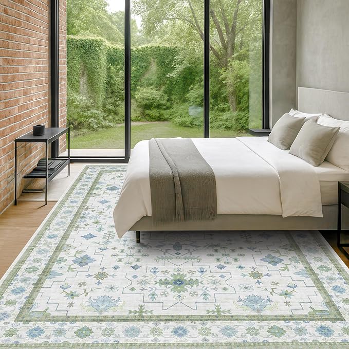 Green Area Rugs 9x12 Living Room