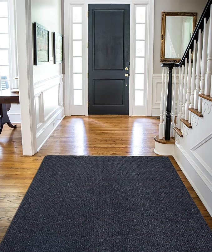 Ottomanson 5' x 6'6" Mud Mat Area Rug Scraper Carpet