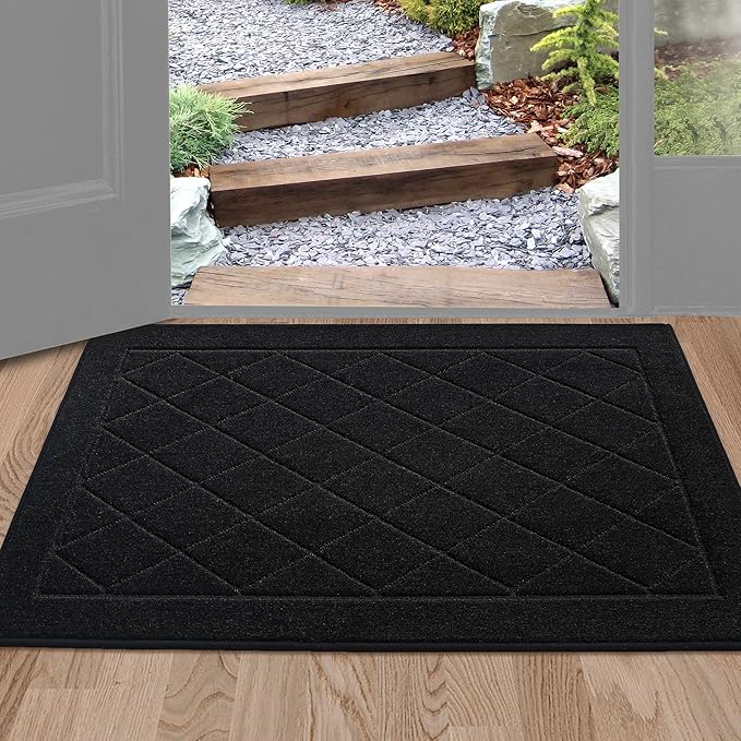 BEQHAUSE Dirt Trapper Door Mat 24" x 36", Doormat Non-Slip Entryway Rugs