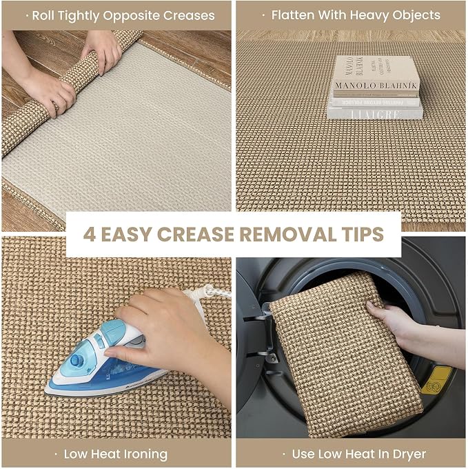 IOHOUZE Washable Runner Rug 3x12 Non Slip Rubber Backed Extra Long Hallway