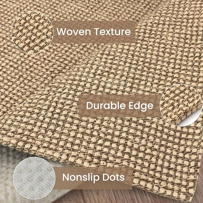 IOHOUZE Washable Exrea Long Hallway Runner Rug 3x14 Non Slip Rubber Backed