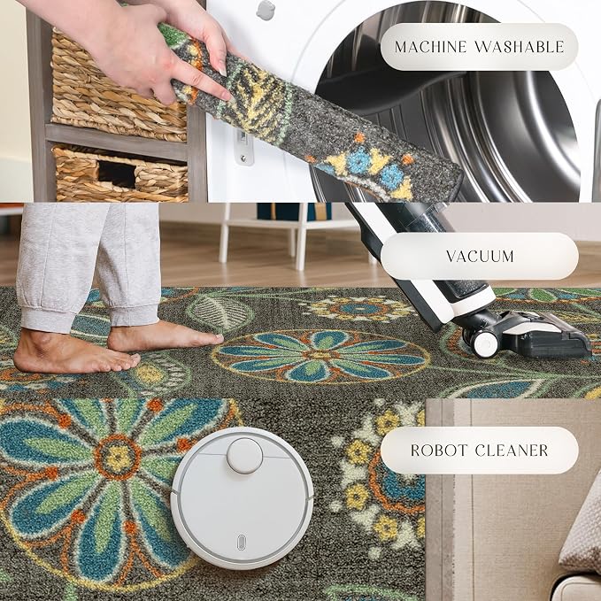 Maples Rugs Reggie Floral Kitchen Rug