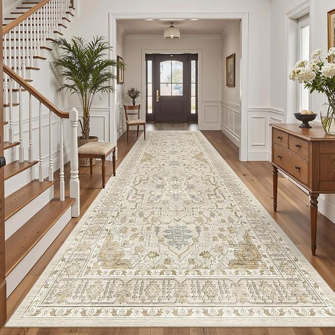 Madane 4x10 Wide Hallway Runner Rug: Washable Soft Rug Runners