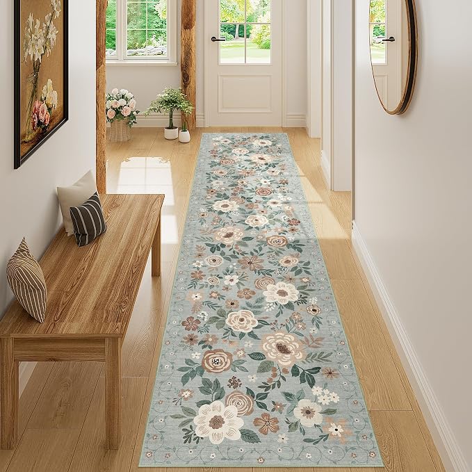 DUKINO 2x8 Runner Rug for Hallway, Washable Kitchen Runner Rug