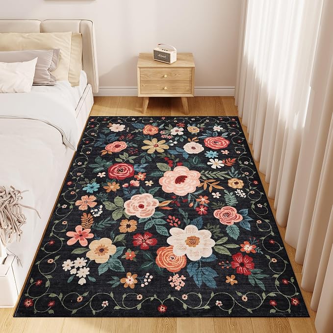 DUKINO 3x5 Area Rug, Floral Rugs